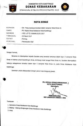2. a. Nota Dinas An. Fany Prasaja