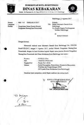 15. Pengiriman Nama Peserta Bimtek Pengadaan Barang/ Jasa Pemerintah