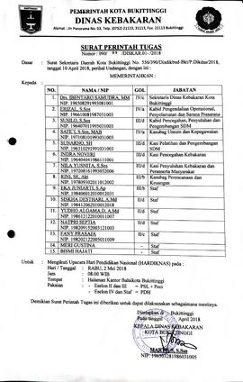10. Surat Tugas mengikuti upacara hari pendidikan nasional 