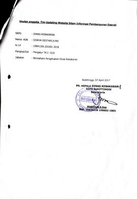 4. b. Lampiran usulan nama tim anggota SIPD