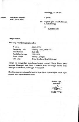 9. b. Lampiran surat permohonan berhenti batas usia 60 th