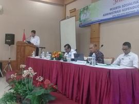 Khazanah Arsip laporan Ketua Panitia Pelaksana kegiatan Sosialisasi Pelayanan Administrasi Kepend...