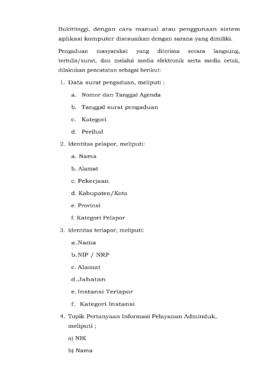 Khazanah Arsip halaman 14  SK Pedoman Penangan Pengaduan Dan Informasi Pelayanan Adminduk di Ling...