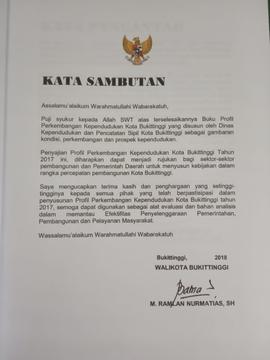 Khazanah arsip  Kata Sambutan oleh Walikota Bukittinggi.Bapak H.Ramlan Nurmatias, SH