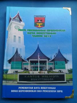 Khazanah arsip Cover depan Profil Perkembangan Kependudukan Kota Bukittinggi Tahun 2012