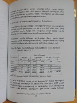 Khazanah arsip   halaman 37 dari BAB III, Karakteristik Kepala Keluarga berdasarkan Status Kawin.