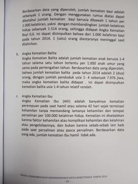 Khazanah arsip   halaman 4  dari BAB IV./ Angka Kematian Balita dan Ibu.