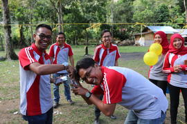 khazanah arsip foto acara Family  gathering  Disdukcapil, Januari 2018. di Harau 50 Kota.