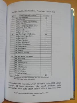 Khazanah arsip   halaman 30  dari BAB III, Tabel : Tabel Jumlah terjadinya Perceraian, Tahun 2012.