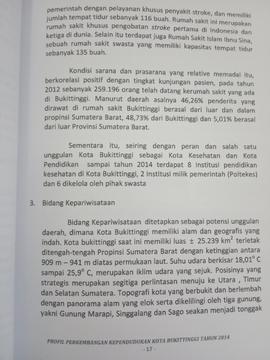 Khazanah arsip   lembar ke- delapan BAB II. Gambaran Umum Kota Bukittinggi, Bidang  Kepariwisataan.