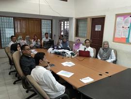 Khazanah Arsip pembahasan dan pemaparan terkait kegiatan Proyek Perubahan dengan Pejabat di Lingk...