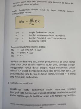 Khazanah arsip  halaman 30  dari BAB III, Kuantitas Penduduk,Angka  Perceraian kasar.