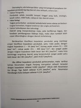 Khazanah arsip  halaman ke enam  dari BAB III, faktor yang mempengaruhi penyebaran dan kepadatan ...