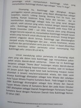Khazanah arsip   lembar ke- sembilan  BAB II. Gambaran Umum  Kota Bukittinggi, kelanjutan topik B...