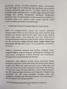 Khazanah arsip  halaman ke 24  dari BAB III,Jumlah dan proporsi Penduduk menurut Status kawin.