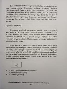 Khazanah arsip  halaman Kelima   dari BAB III, Kepadatan Penduduk.