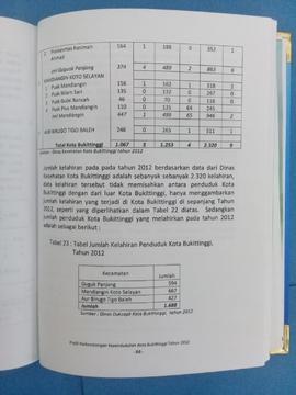 Khazanah arsip   halaman 46 dari BAB III, Tabel 23 : Tabel Jumlah Kelahiran Penduduk.