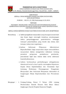 Khazanah Arsip halaman 1 SK Pedoman Penangan Pengaduan Dan Informasi Pelayanan Adminduk di Lingku...