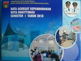 Sampul Depan Data Agregat Kependudukan Kota Bukittinggi Semester I tahun 2018