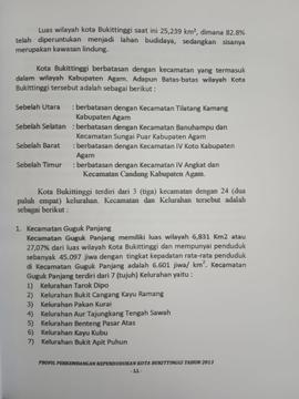 Khazanah arsip  halaman 2 BAB II, Gambaran Umum Kota Bukittinggi.