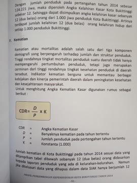 Khazanah arsip  halaman 53  dari BAB III, Kuantitas Penduduk,  Kematian.