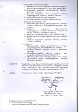 Khazanah Arsip SK Perubahan Tim Monev JKN 2018 (lembar 3)