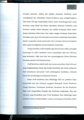 Khazanah Arsip Profil Kesehatan Kota Bukittinggi Tahun 2015 (Lembar 17)
