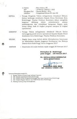 SK tentang Pengelola Teknis Kegiatan Tahun 2017 ( lembar 3)