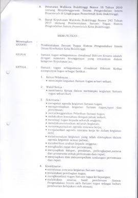 Khazanah Arsip Keputusan Kepala Dinas Kesehatan Kota Bukittinggi tentang Satgas Sistem Pengendali...