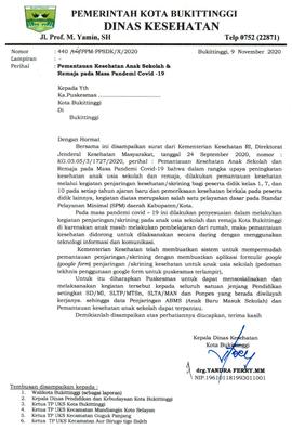 Pemantauan Kesehatan Anak Sekolah dan Remaja Pada Masa Pandemi Covid-19