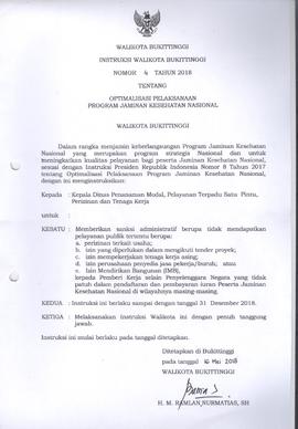 Khazanah Arsip Instruksi Optimalisasi Program JKN Tahun 2018