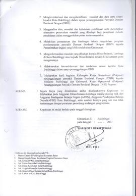 Khazanah Arsip Keputusan Walikota Bukittinggi tentang Pembentukan Pokjanal Penanggulangan DBD Tah...