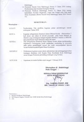 Khazanah Arsip SK Tim Pembina Penimbangan Massal 2018 (lembar 2)