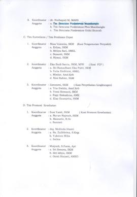 Khazanah Arsip Keputusan Kepala Dinas Kesehatan Kota Bukittinggi tentang Pembentukan Tim PMK-AB T...