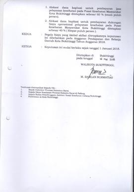 Khazanah Arsip SK Alokasi Dana Kapitasi JKN pada Puskesmas Tahun 2018 (lembar 3)