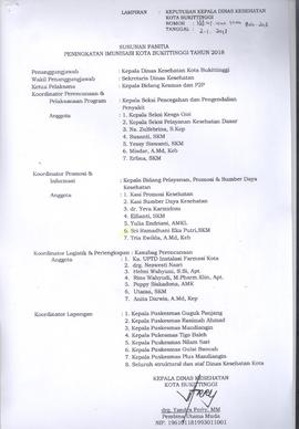 Khazanah Arsip Lampiran SK Panitia Peningkatan Imunisasi  (Kampanye MR) 2018 (lembar 4)
