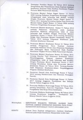 Khazanah Arsip SK Alokasi Dana Kapitasi JKN pada Puskesmas Tahun 2018 (lembar 2)