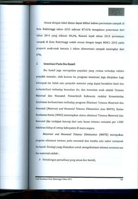 Khazanah Arsip Profil Kesehatan Kota Bukittinggi Tahun 2015 (Lembar 98)