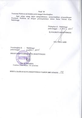 Khazanah Arsip Peraturan Walikota Bukittinggi tentang Komisi Penanggulangan AIDS Kota Bukittinggi...