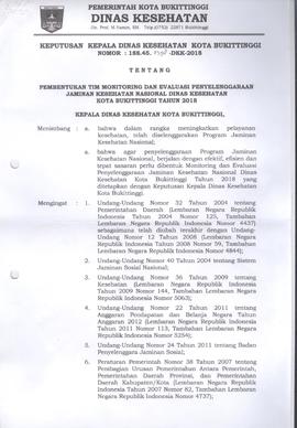 Khazanah Arsip SK Tim Monev JKN 2018 (lembar 1)
