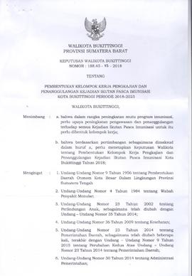 Khazanah Arsip SK Pembentukan PokJa KIPI Kota Bukittinggi (lembar 1)