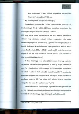 Khazanah Arsip Profil Kesehatan Kota Bukittinggi Tahun 2015 (Lembar 100)