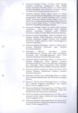 Khazanah Arsip SK Tim Monev Dana Kapitasi di Faskes Tk Pertama Milik Pemerintah 2018 (lembar 2)