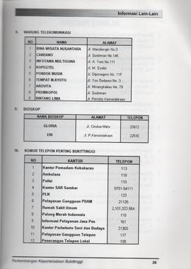 Booklet Panduan Wisata Kota Bukittinggi Tahun 2005 5