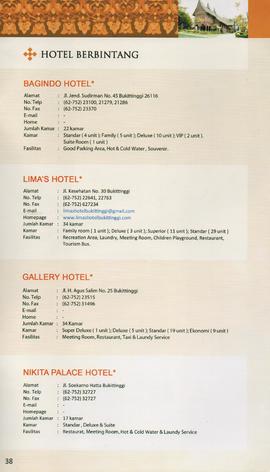 Booklet Panduan Wisata Kota Bukittinggi Tahun 2013 2