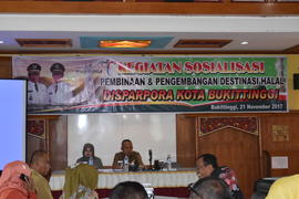 Kegiatan Sosialisasi Pembinaan dan Pengembangan Destinasi Halal Disparpora Bukittinggi, tanggal 2...
