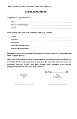 Khasanah Arsip Persyaratan Pengurusan Izin IMB
