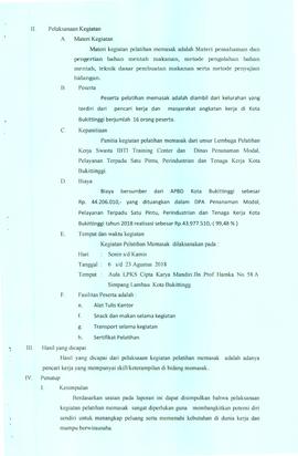 Laporan Kegiatan Pelatihan Memasak  (hal 2)