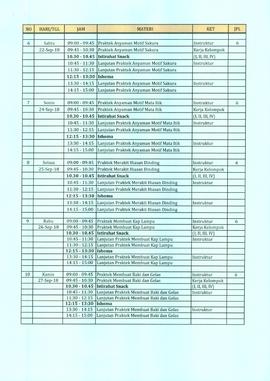 Jadwal  Kegiatan ( hal 2)
