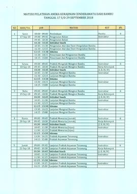 Jadwal  Kegiatan ( hal 1)